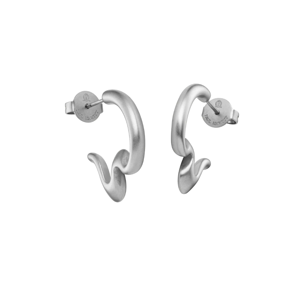 Waves Curve Earring Silver
