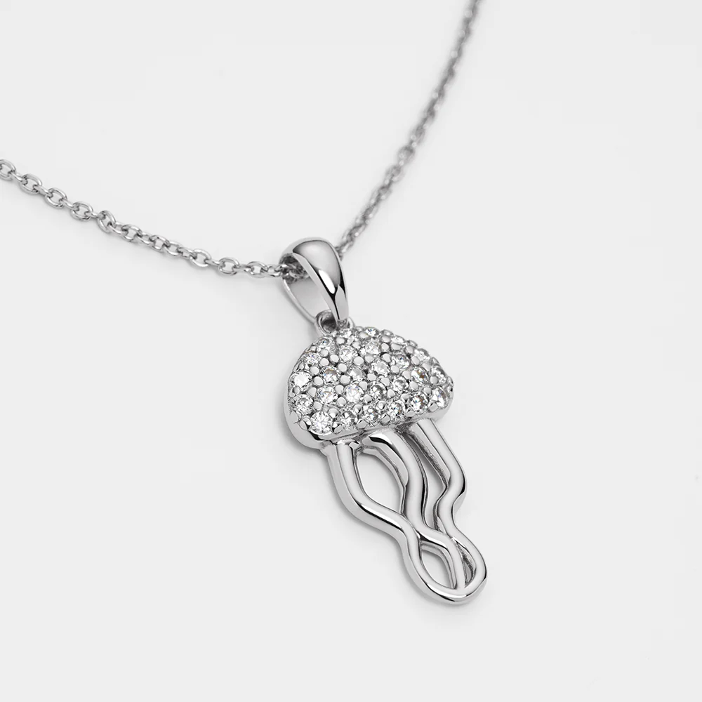 Jellyfish Necklace pure silver