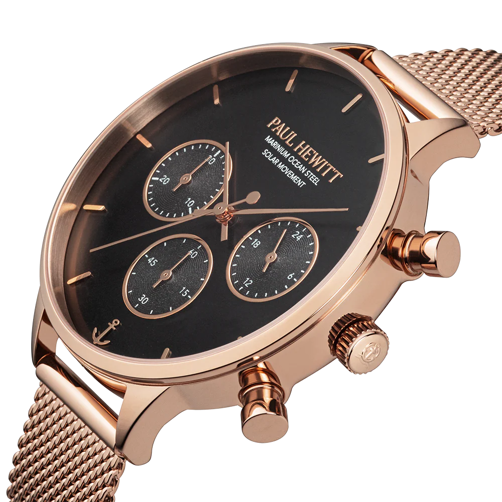 Oceanpulse watch rose gold black