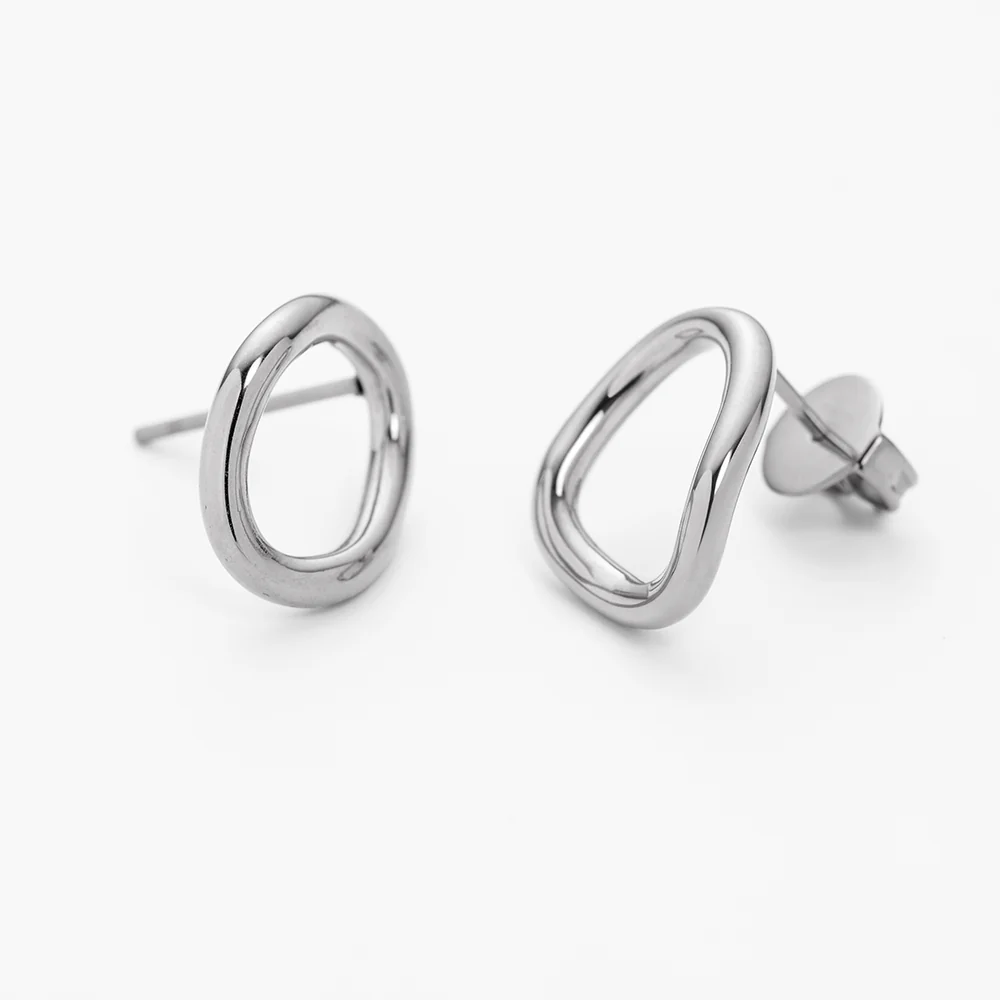 Waves Mono Earring Silver