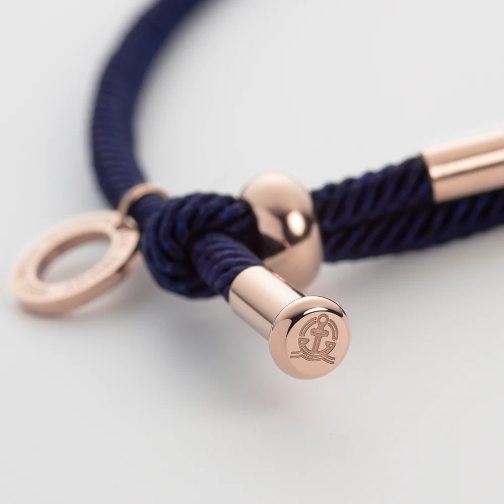 Vitamin Sea bracelet rose gold navy blue