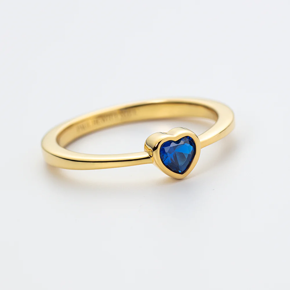 Heart of the Sea Mono Ring Gold