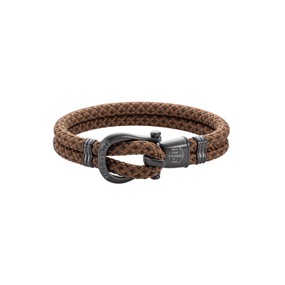 Bracelet Phinity Gun Metal Nylon Camel Olive