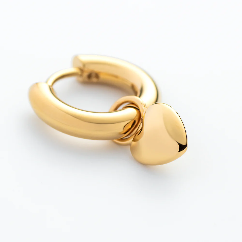 Ocean Heart Earring Gold