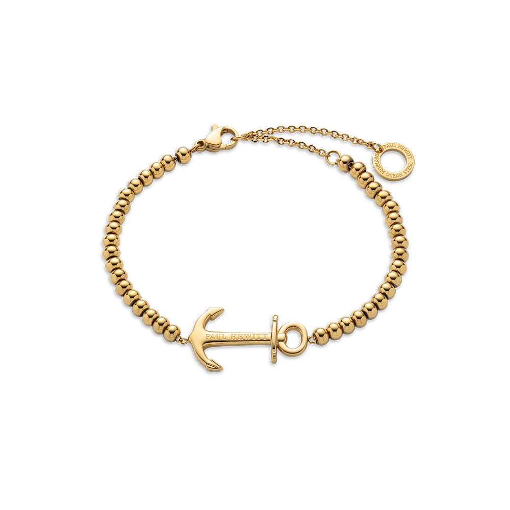 The Anchor Beads Bracelet Gold