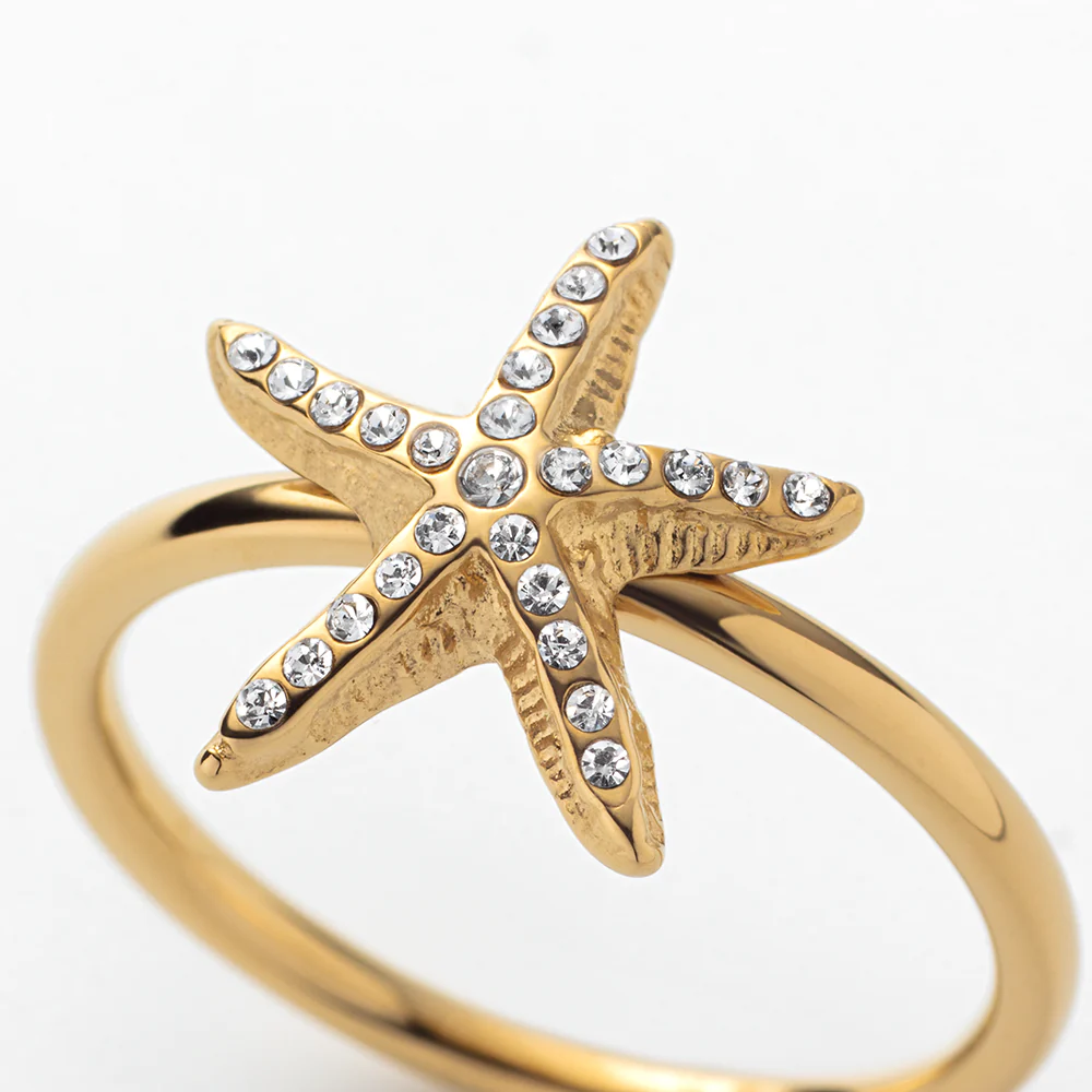 Sea Star Ring Gold
