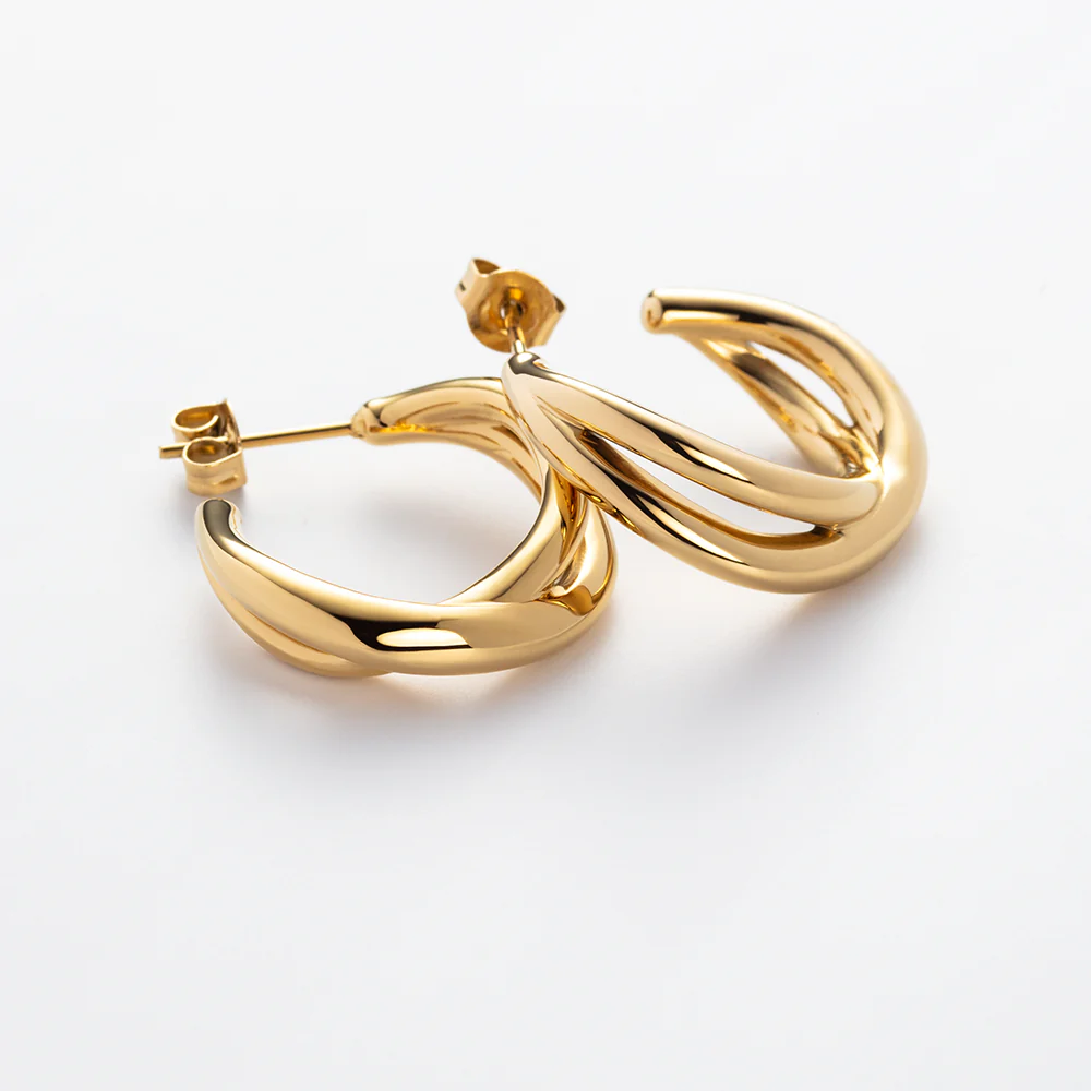 Waves Earring Gold
