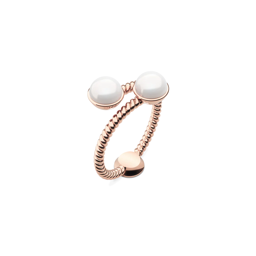Ring Rope Pearl rose gold