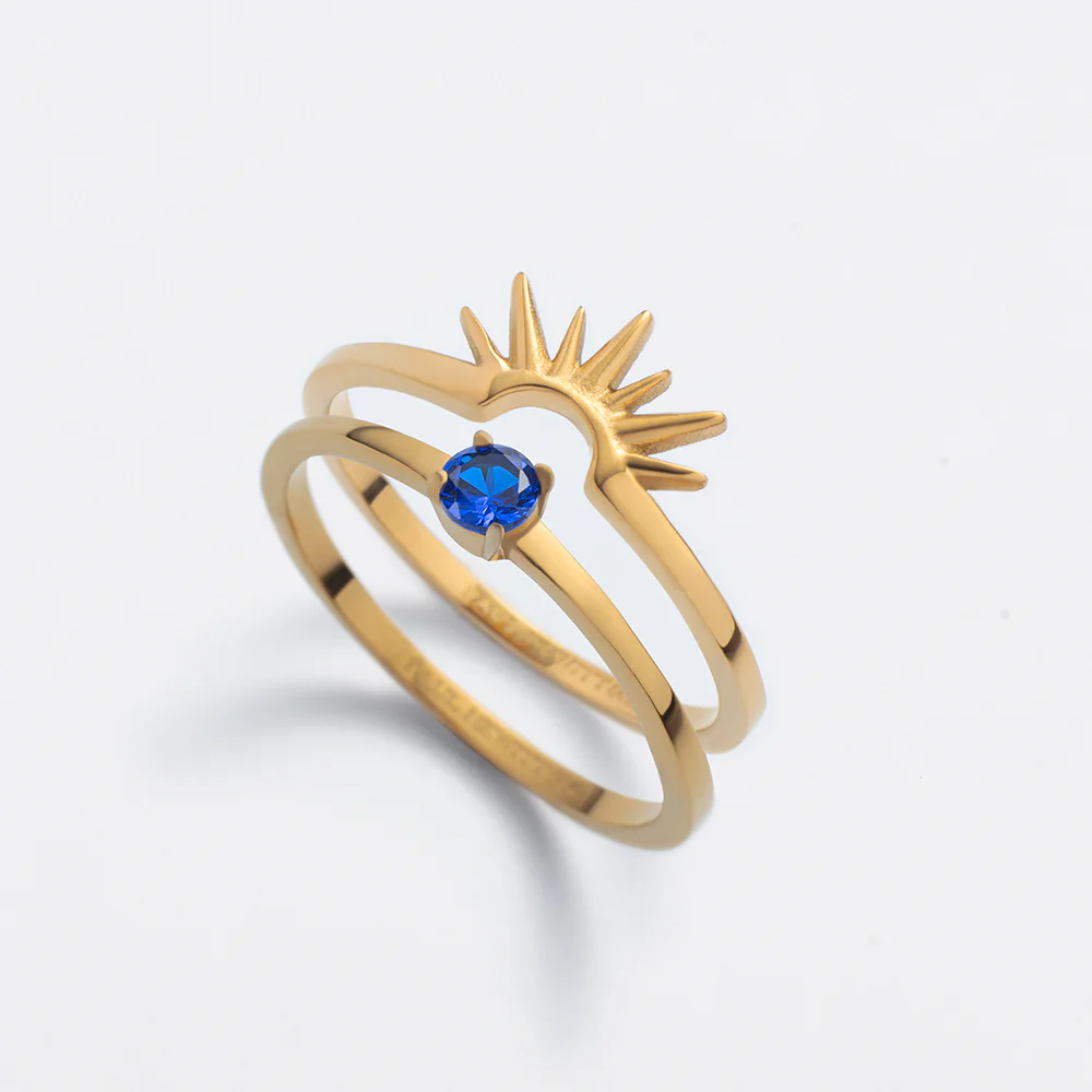 Aurora Solar Duet Ring Gold