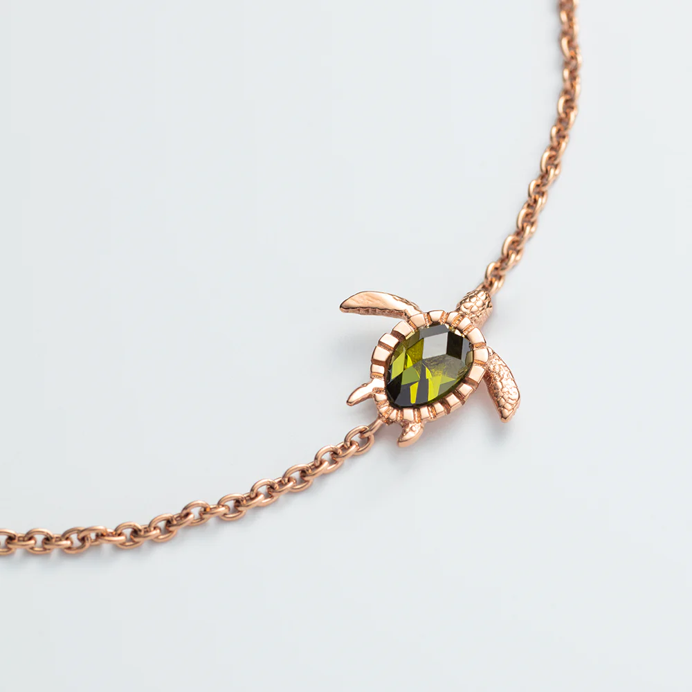 Turtle Mono Bracelet Rose Gold