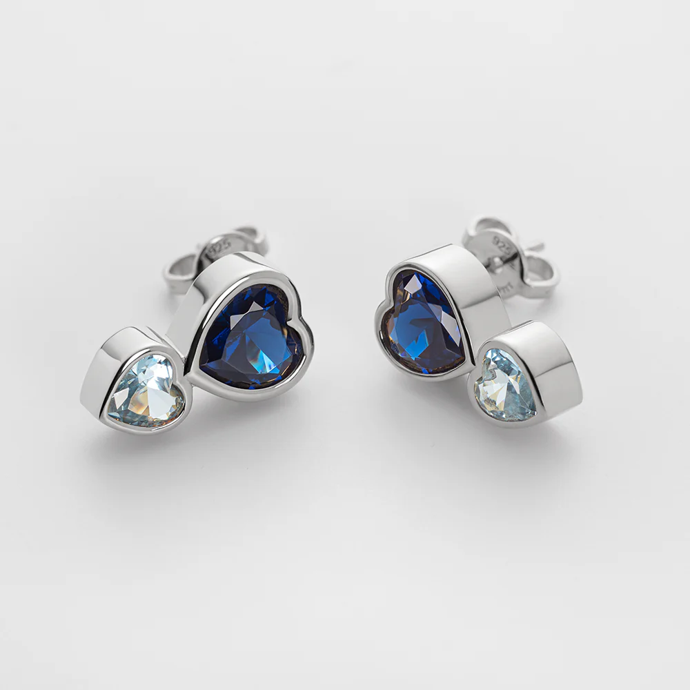 Heart of the Sea​ Rainbow Earring Silver
