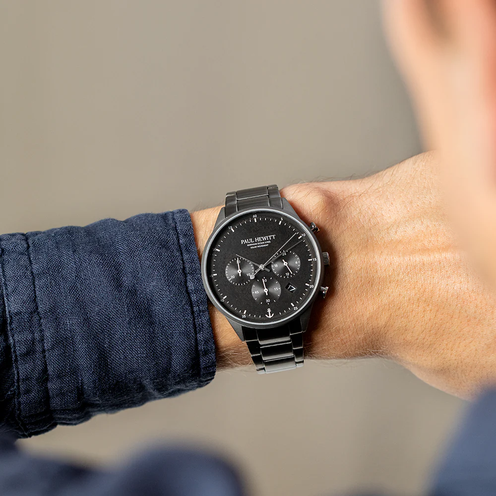 Chrono Watch Gun Metal Black