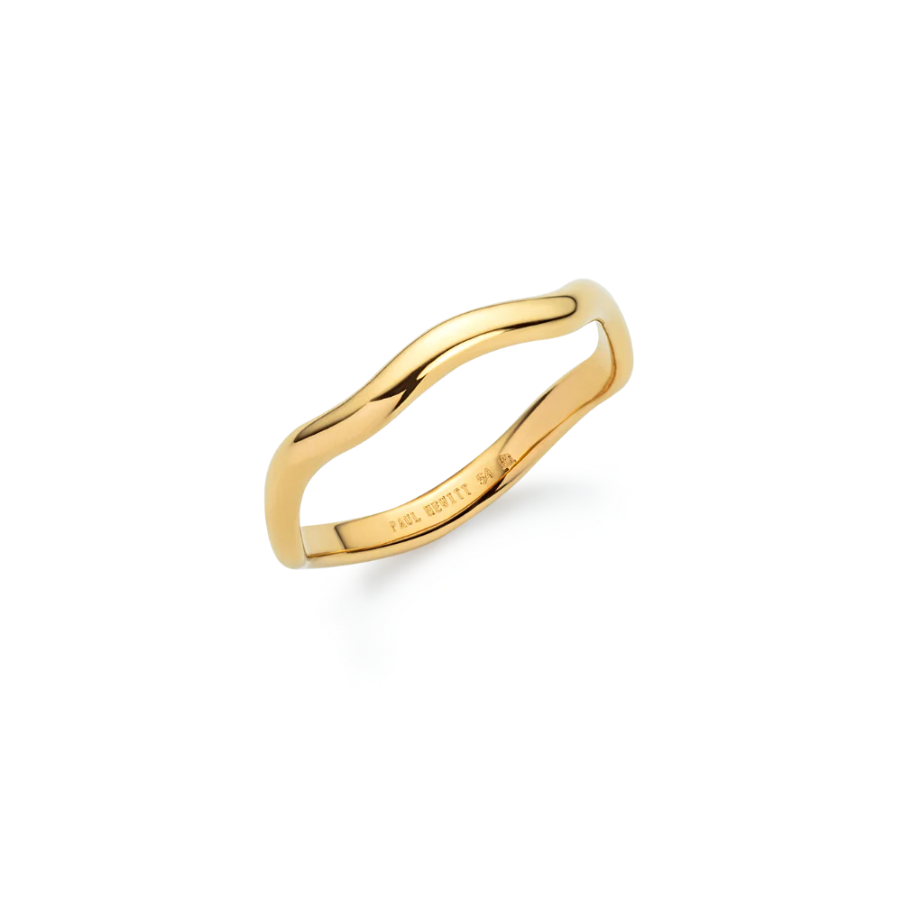 Waves Mono Ring Gold