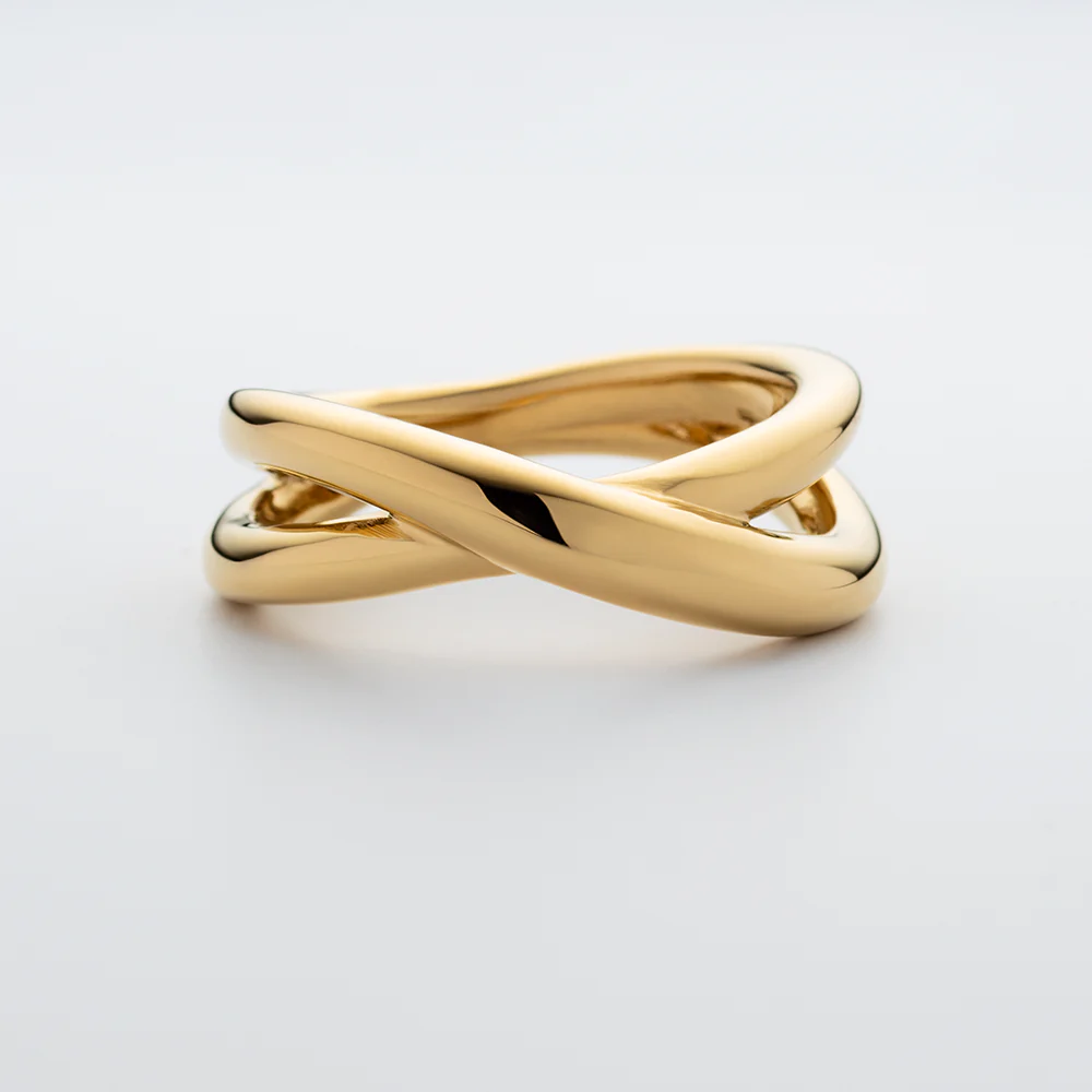 Waves Twisted Ring Gold