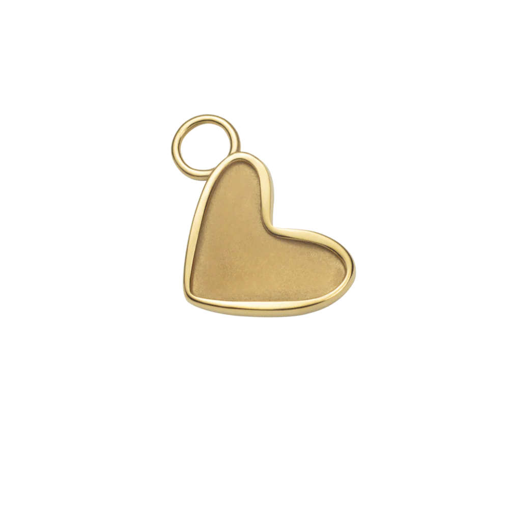 Engravable Heart Charm Gold
