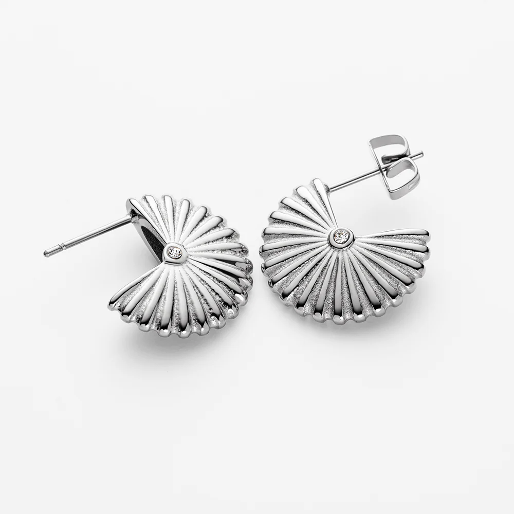 Scallop Earring Silver