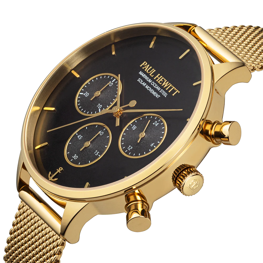 Oceanpulse watch gold black