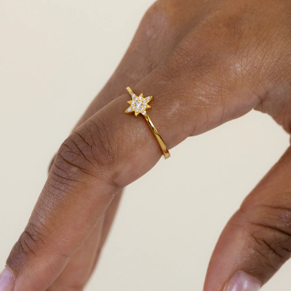 Windrose Mono Ring Gold