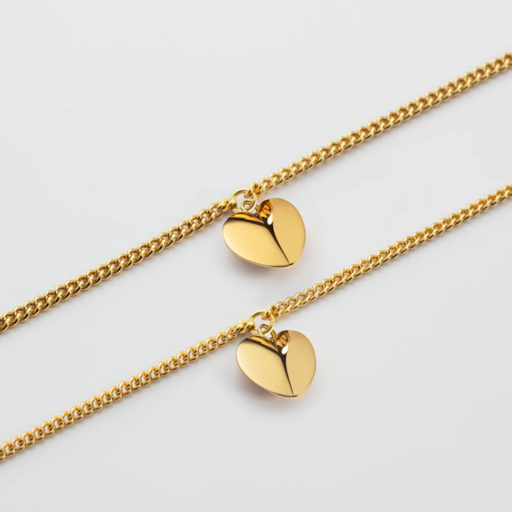 Ocean Heart Mama & Mini Set Gold