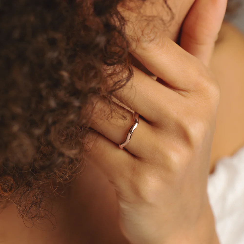 Waves Mono Ring Rose Gold