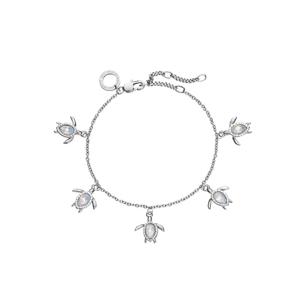 Turtle Bracelet White Breeze Silver