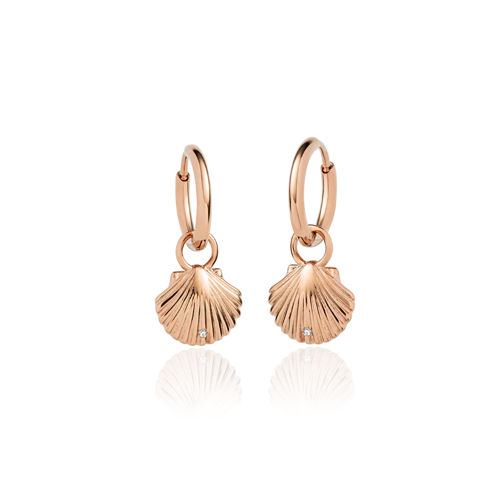 Scallop Earring Rose Gold