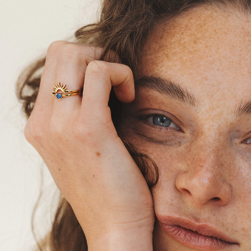 Aurora Solar Duet Ring Gold