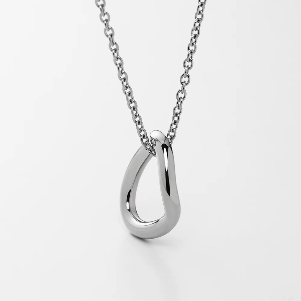 Waves Mono Necklace Silver