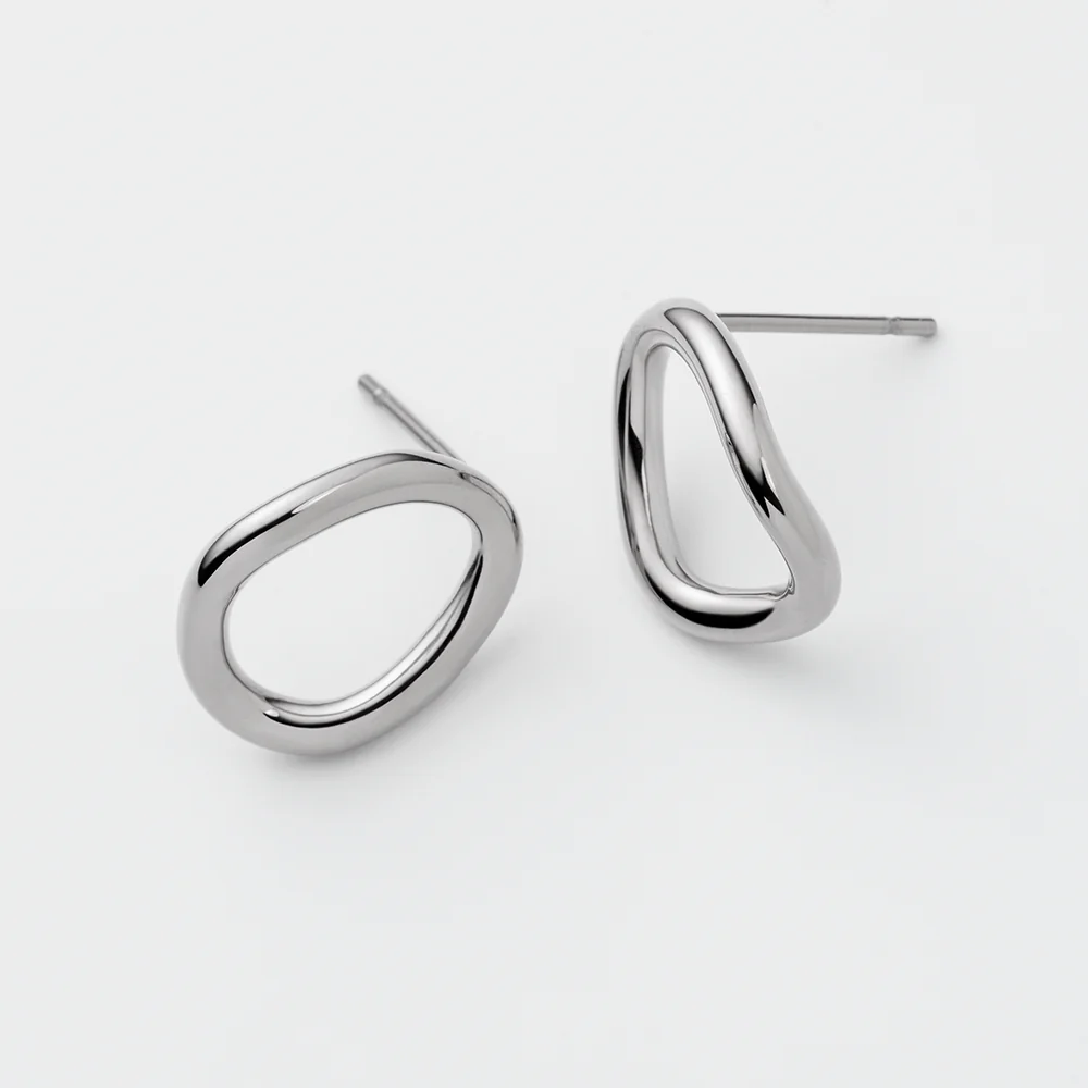 Waves Mono Earring Silver