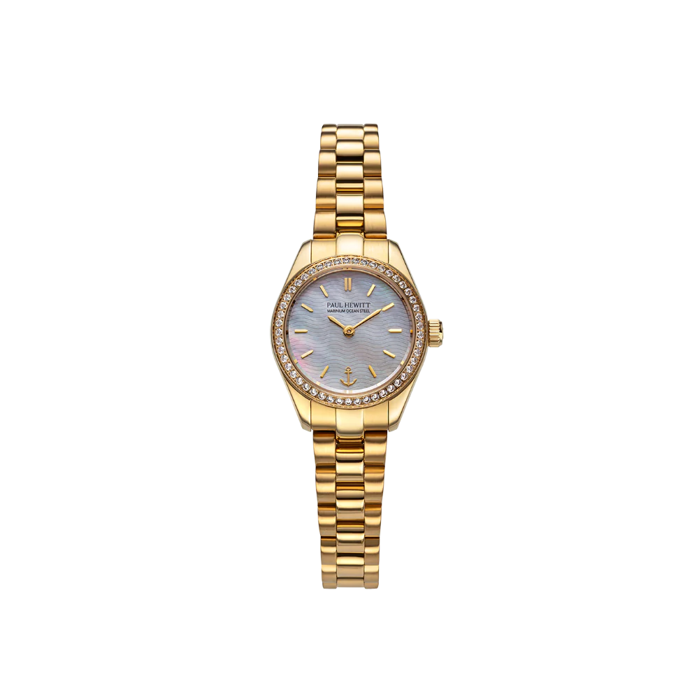 Petit Soleil Round Watch Gold Pearl Crystal