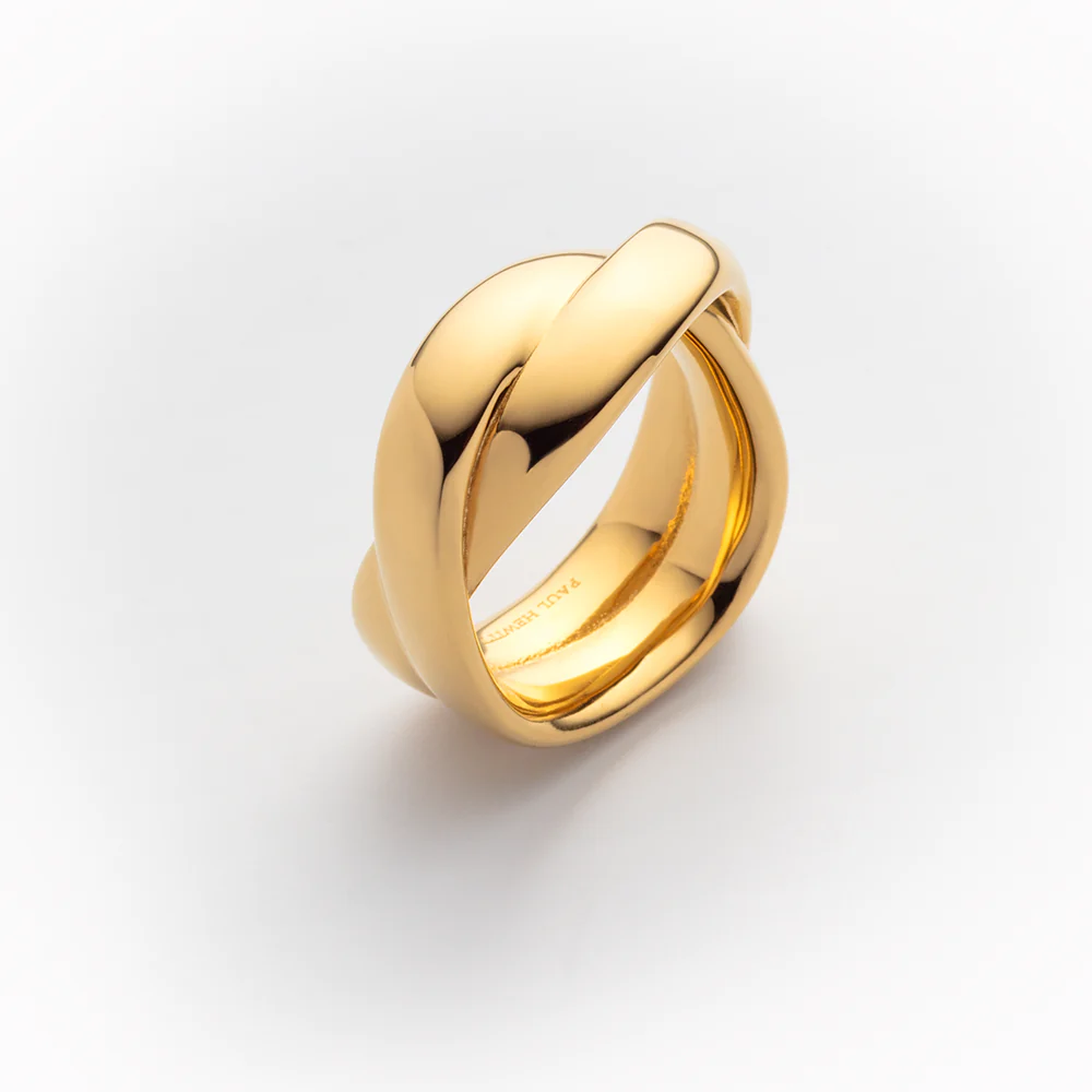 Waves Duo Ring Gold
