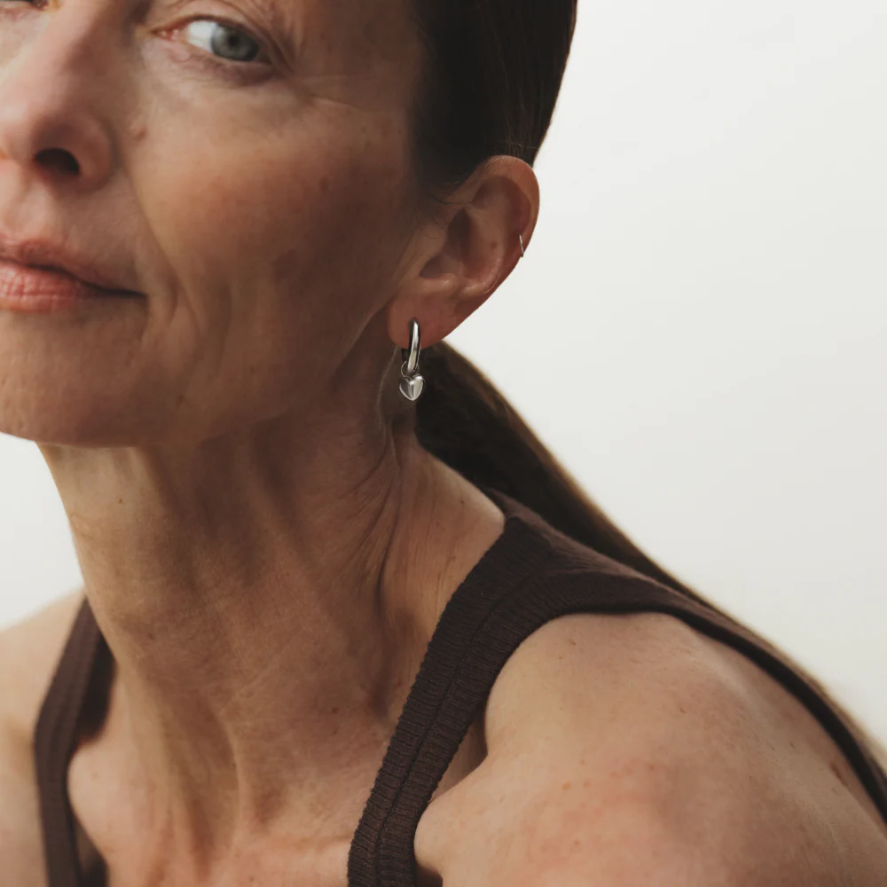 Ocean Heart Earring Silver