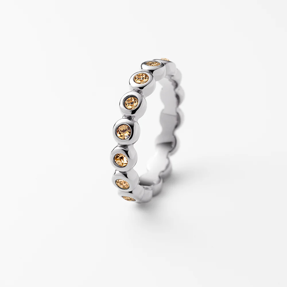 Ring Rainbow Stones Silver