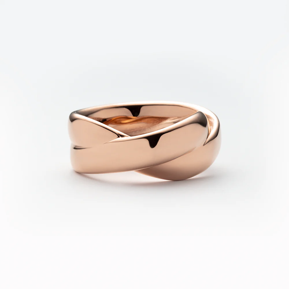 Waves Duo Ring Rose Gold