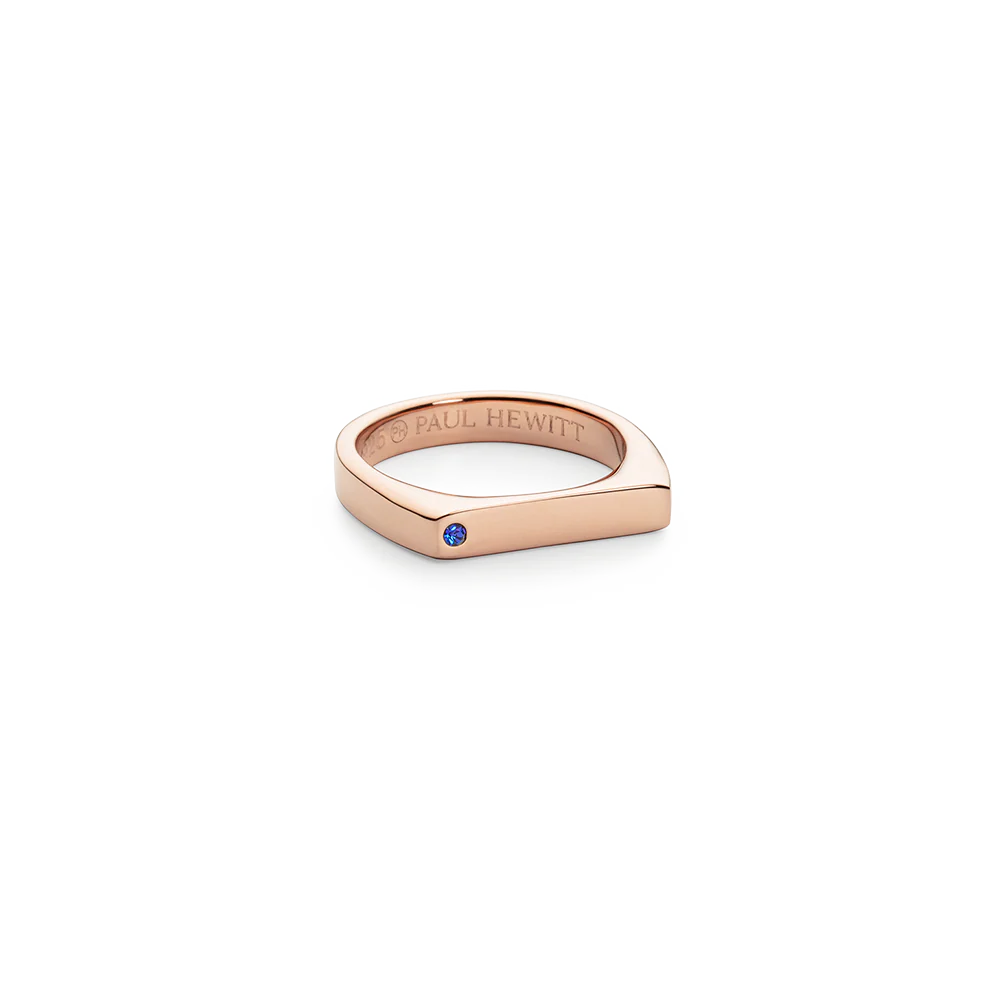 Ring Signet Brilliant Cut rose gold