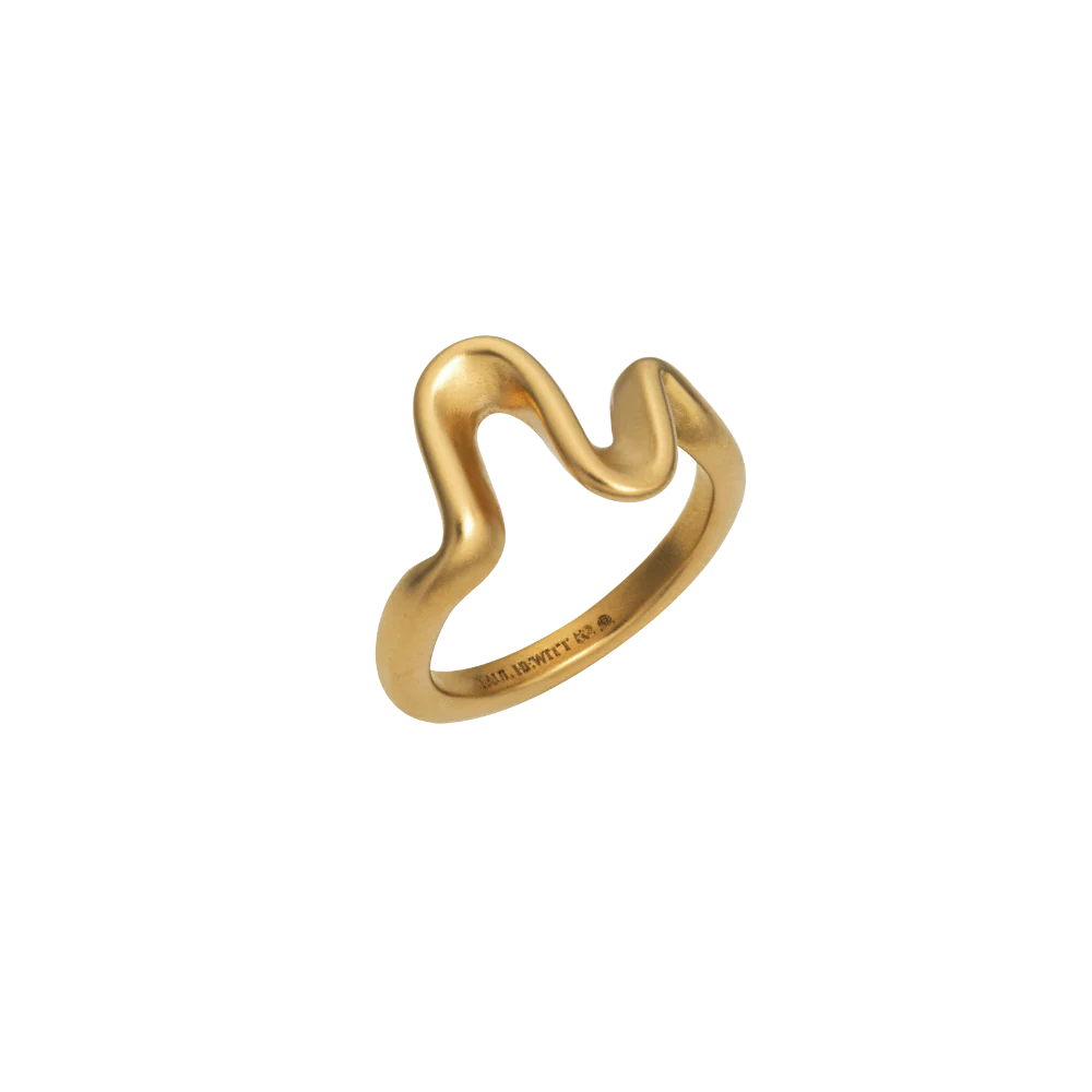 Waves Curve Ring Gold