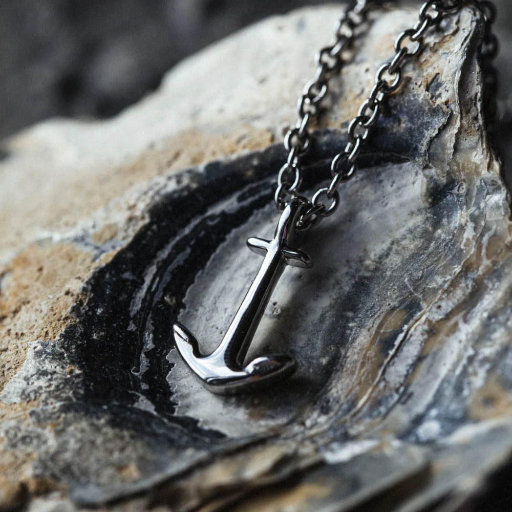 Men's Anchor necklace silver