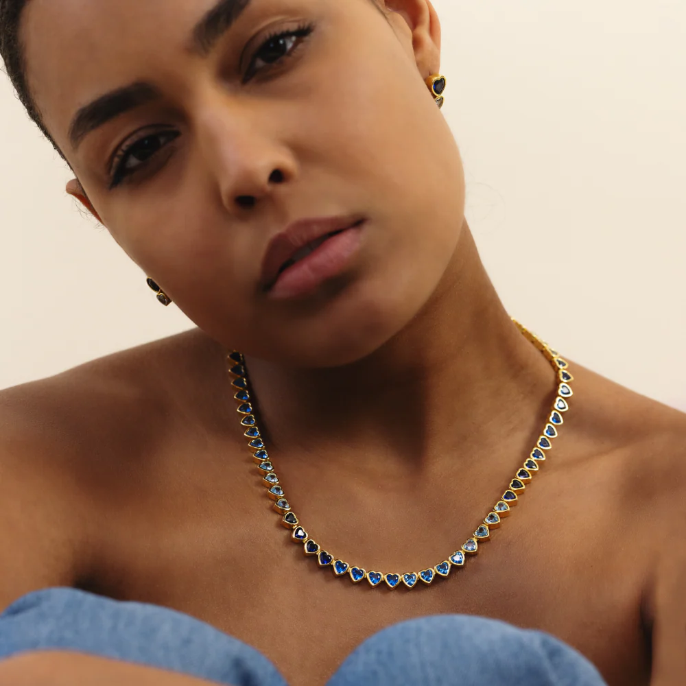 Heart of the Sea Rainbow Necklace Gold