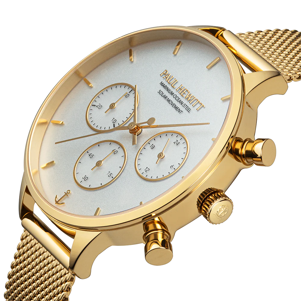 Oceanpulse watch gold white