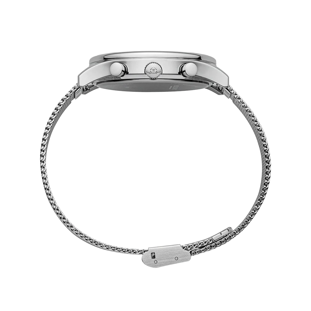 Chrono Quartz Mesh silver