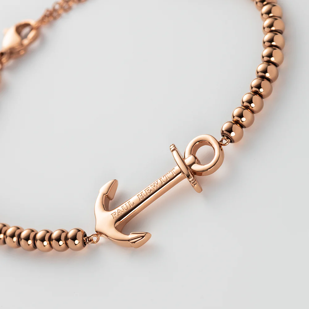 The Anchor Beads Bracelet rose gold