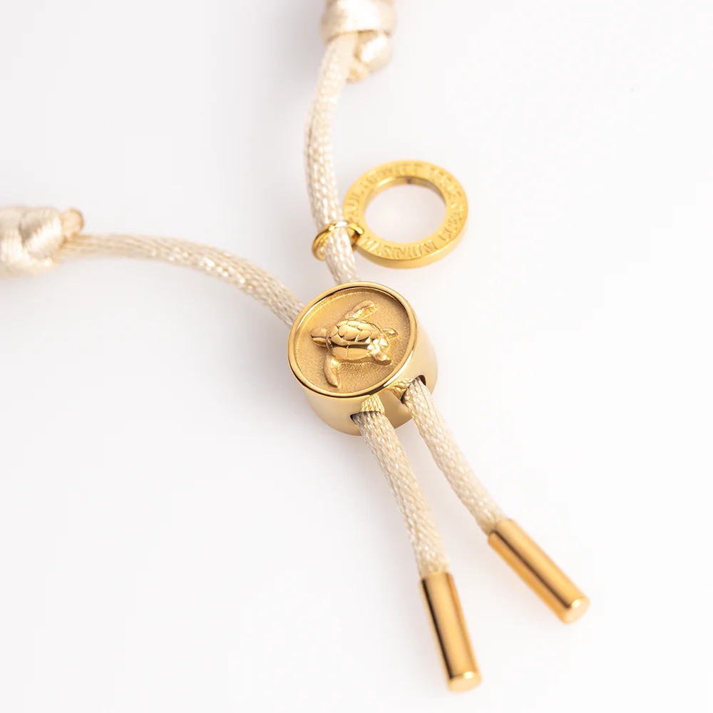 Turtle Anchor Chain Bracelet Gold Sand