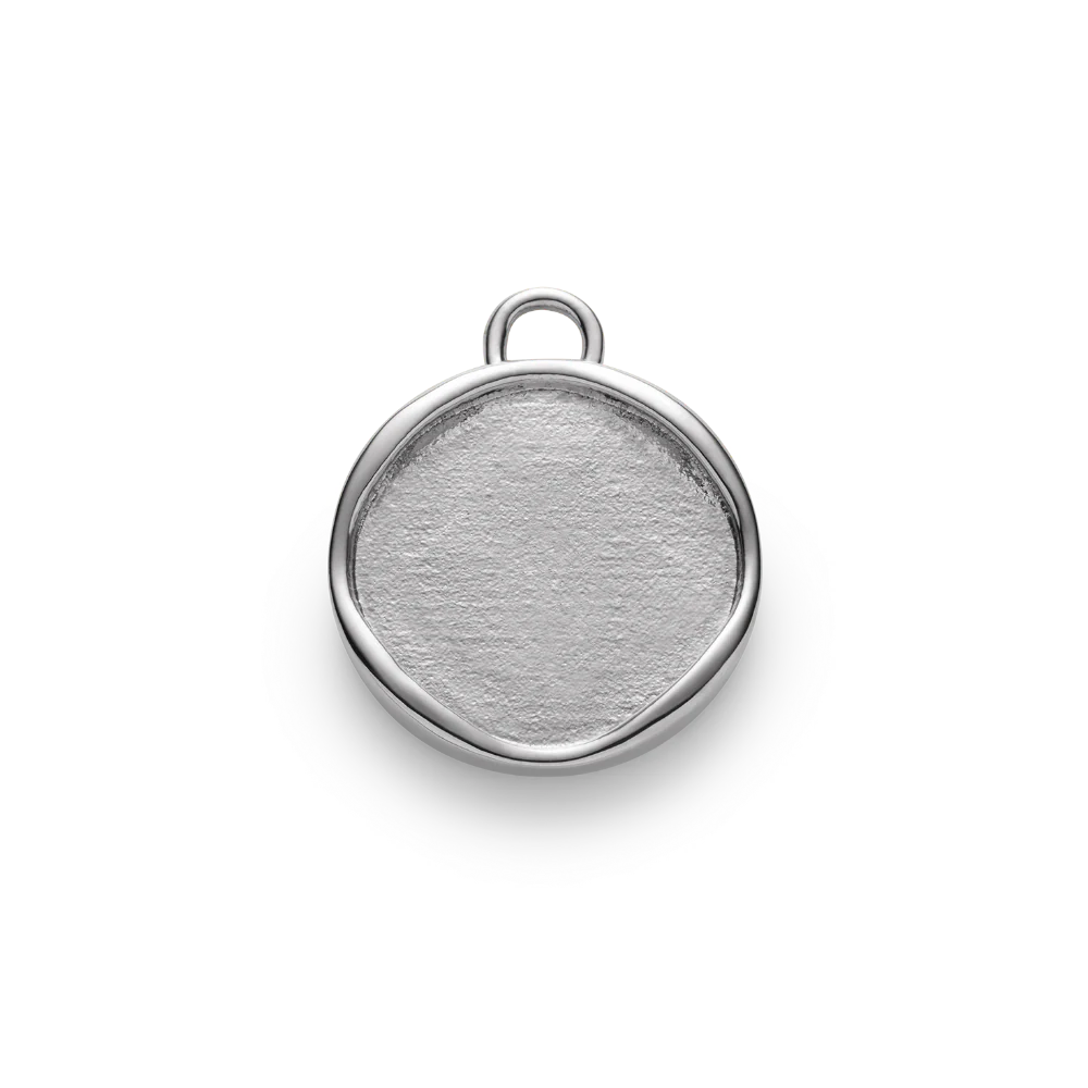 Engravable Coin Charm Silver