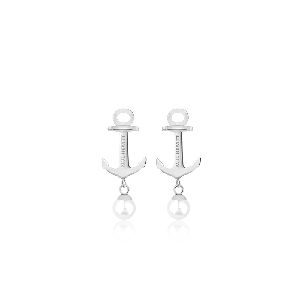 Stud earrings Anchor Pearl Silver Pearl