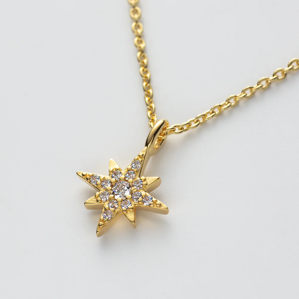 Windrose Mono Necklace Gold