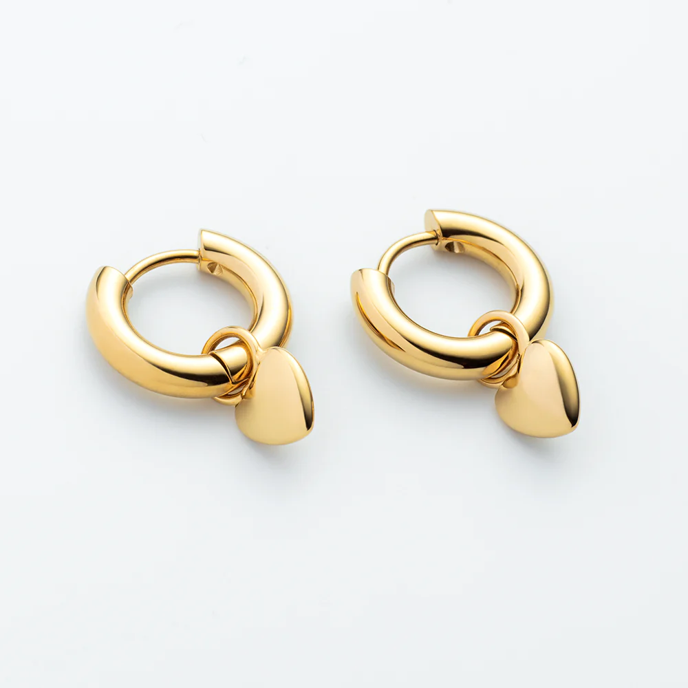 Ocean Heart Earring Gold