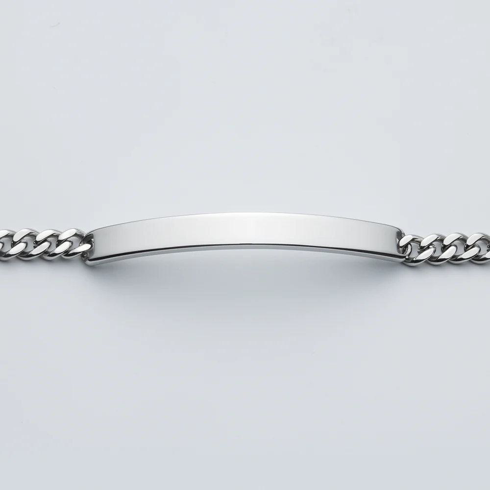 Men's ID Bracelet Medium Silver