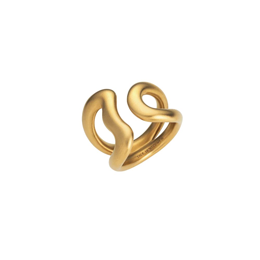 Waves Embrace Ring Gold