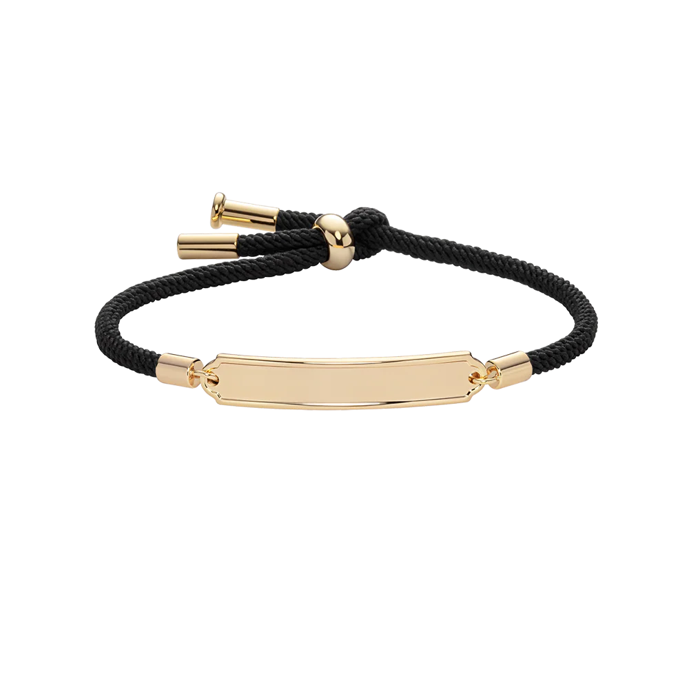Vitamin Sea Engraved Bracelet Gold Black