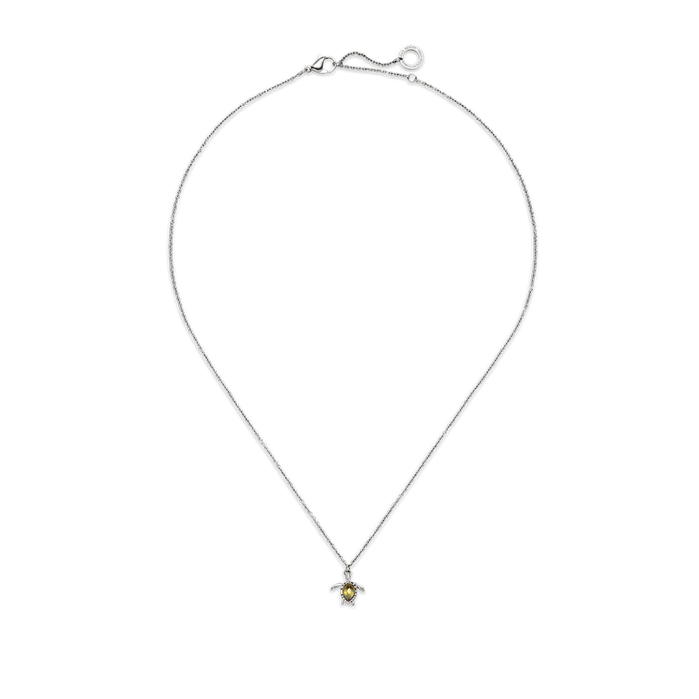 Turtle Mono Necklace Silver